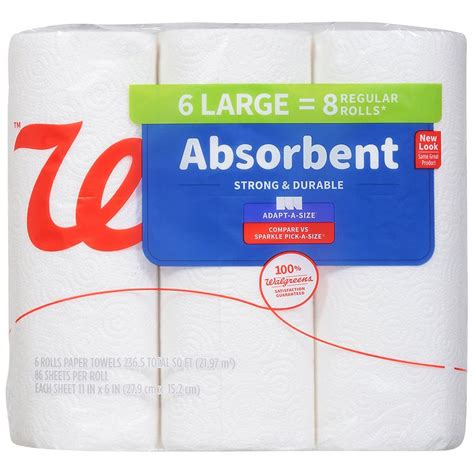 how much is the cheapest paper towels are at walgreens